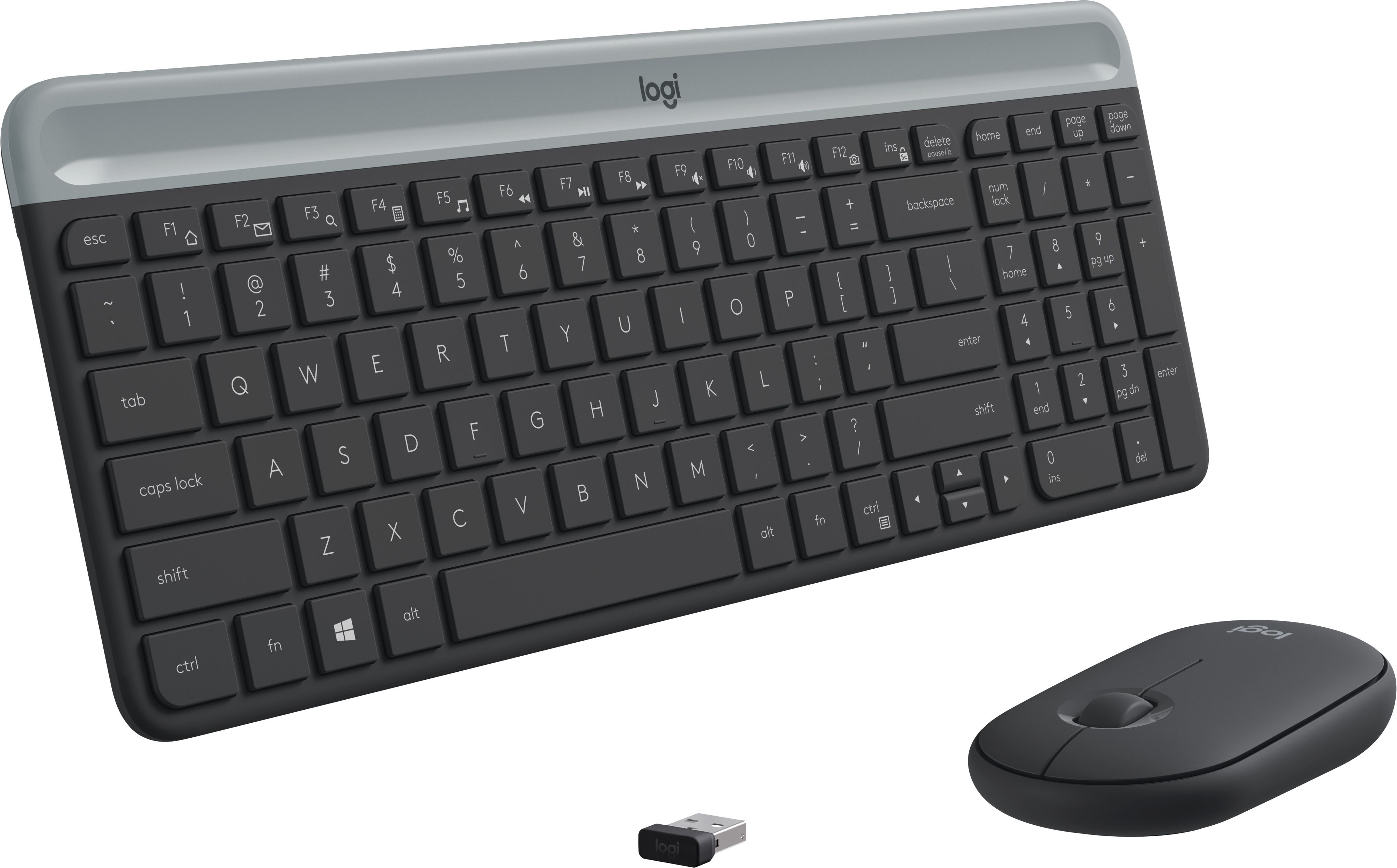 LOGITECH MK470 Slim Wireless Keyboard and Mouse Combo - GRAPHITE (Nordic)